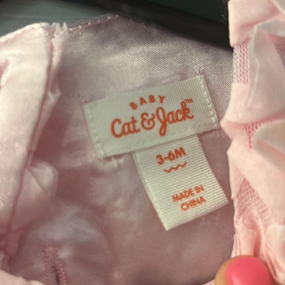 Cat & Jack Pink Rose Floral Formal Dress Special Occasion 3-6 months - Picture 2 of 3